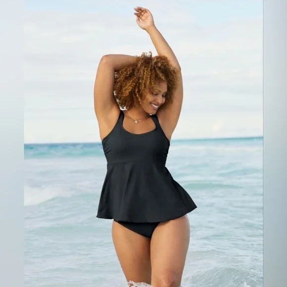 Lands end swim flutter scoop tankini - Picture 3 of 8